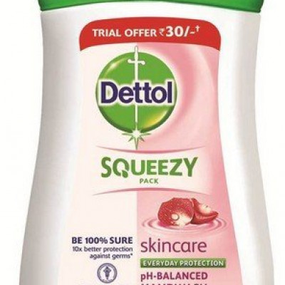 Dettol Squeezy Liquid Hand Wash - Skincare, 100ml Bottle