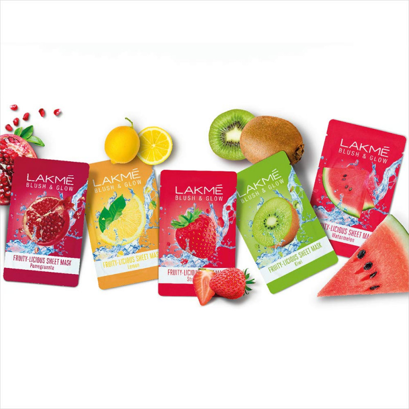 Lakme Blush & Glow Strawberry Sheet Mask, 25 Ml