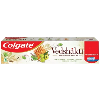 Colgate Swarna Vedshakti Ayurvedic Toothpaste with anti-germ properties for whole mouth protection 140GM